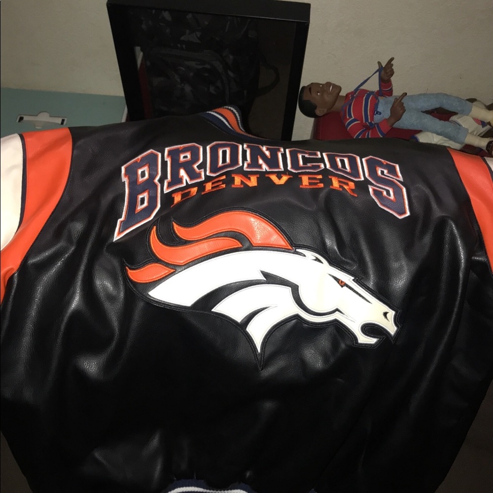 Official NFL Denver Broncos Leather Letterman
